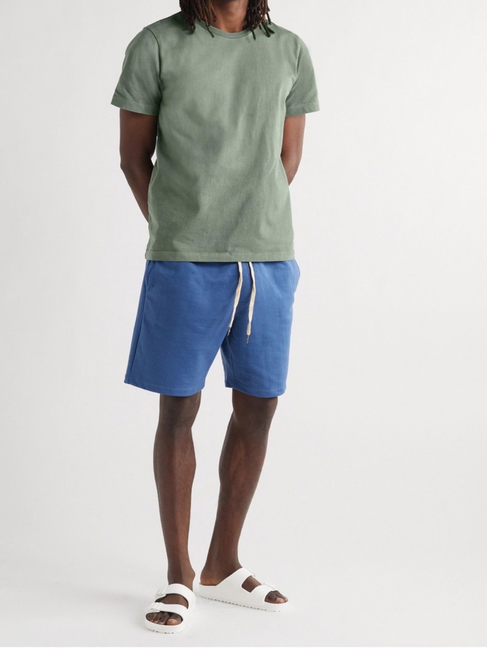 Onia - Garment-Dyed Cotton-Jersey T-Shirt - sea moss green NWT L